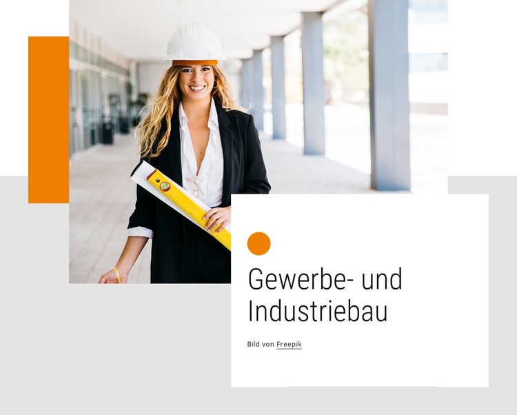 Industriebau Website-Vorlage