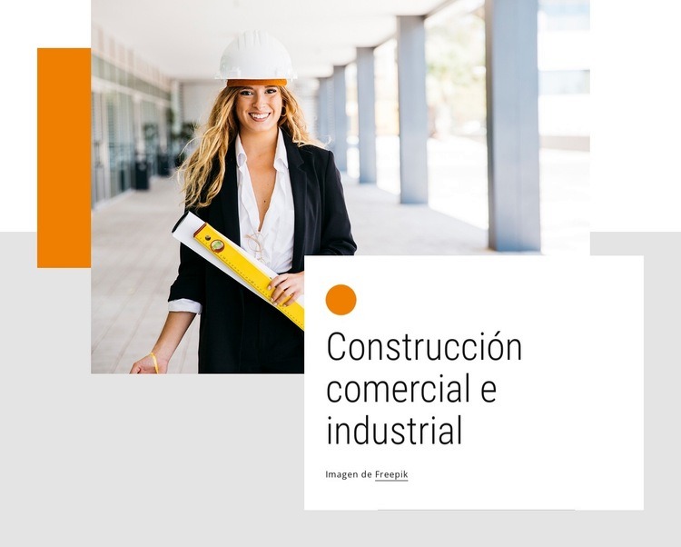 construcciones industriales Maqueta de sitio web