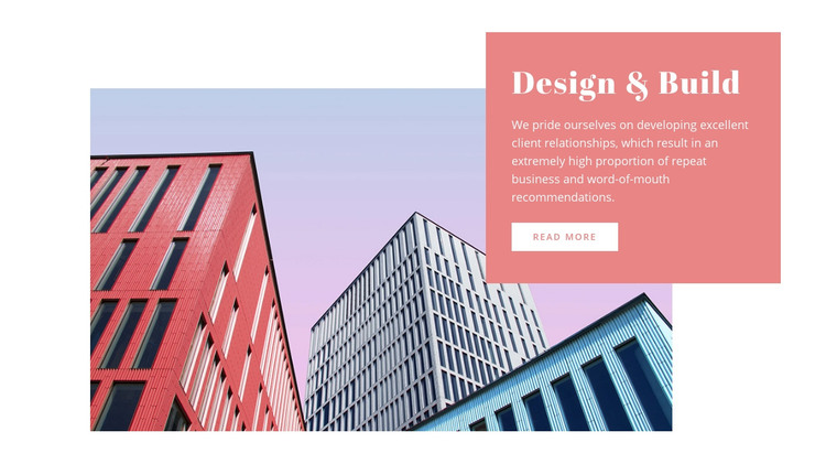 Designing and Building services  Homepage Design