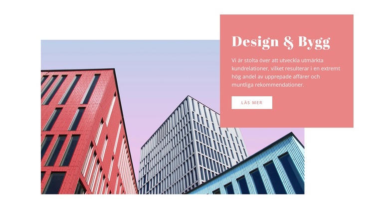 Design och byggtjänster CSS -mall