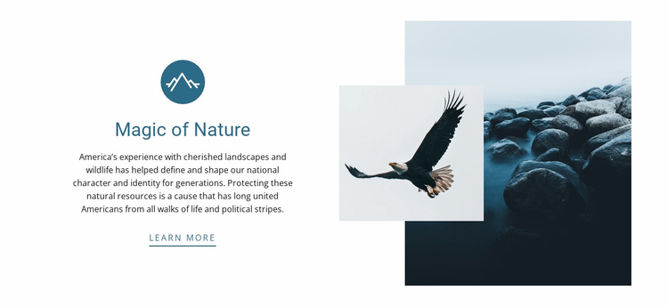 magic of nature Landing Page