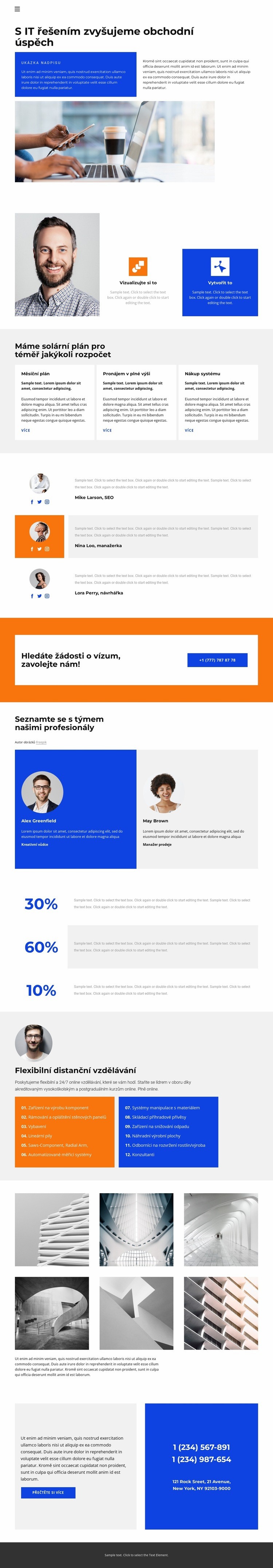 Vlastní hosting Šablona HTML