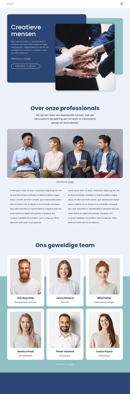 Multifunctioneel Sjabloon Van Één Pagina Voor We Willen Dat Je Met Ons Meegroeit