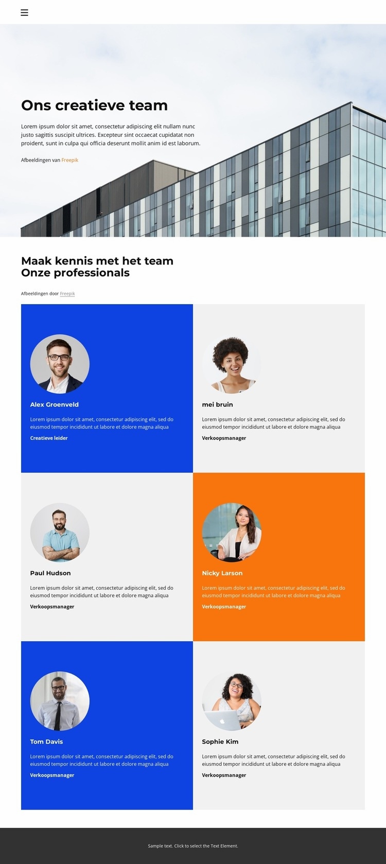 Algemene vragen Website mockup