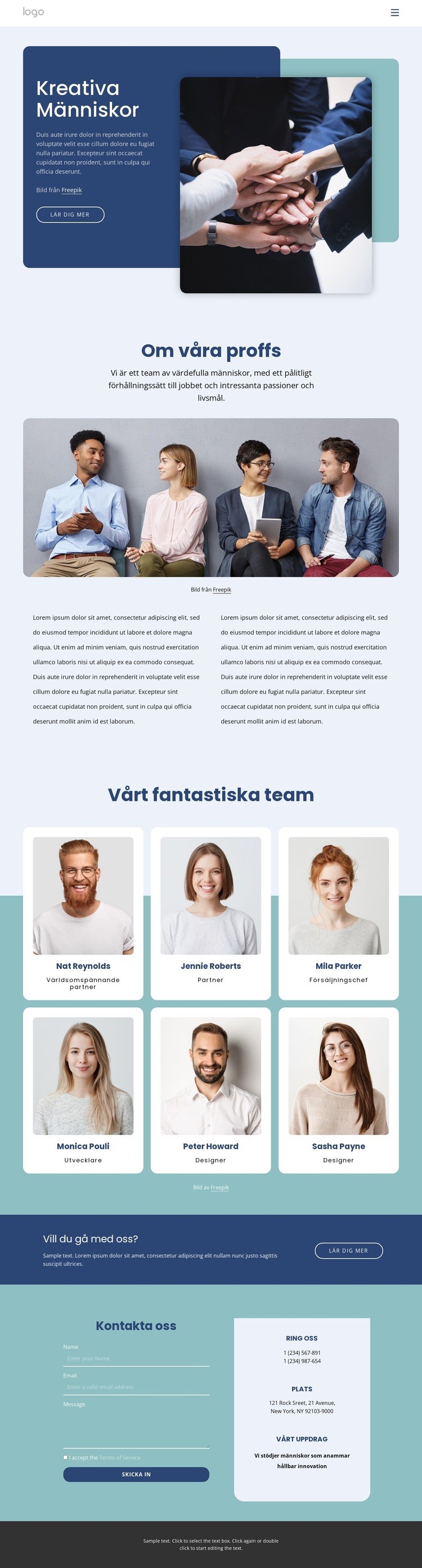 Creative people Agency Hemsidedesign