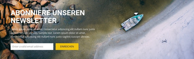 Abonnieren Sie für Top-Reiseinspirationen Website design