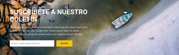 Suscríbase para recibir la mejor inspiración para viajes Creador de sitios web HTML