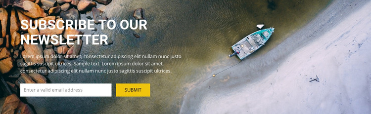 Subcribe for top travel inspiration Homepage Design