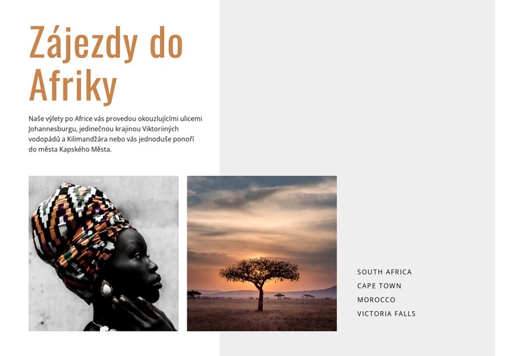 Cestujte po Africe Téma WordPress