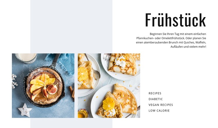 Frühstück und Mittagessen CSS-Vorlage