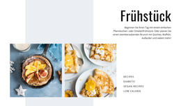 HTML-Site Für Frühstück Und Mittagessen