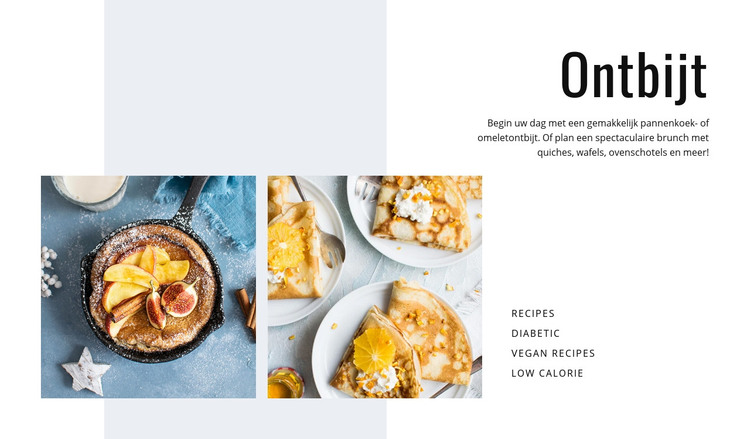 Ontbijt en lunch HTML-sjabloon