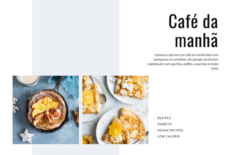 Café da manhã e almoço Template CSS