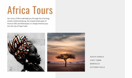 Free Website Mockup For Travel Africa Tours