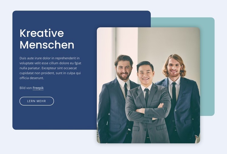 Wir sind ein handwerklich geführtes Studio Landing Page