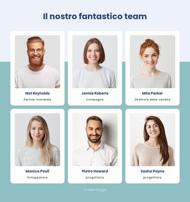 Team dello studio creativo Progettazione di siti web