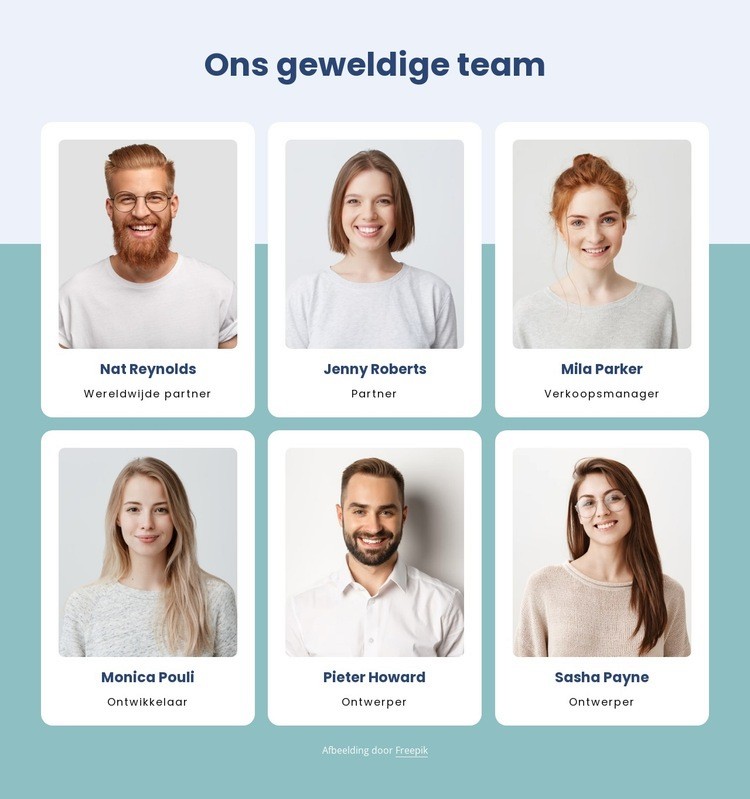 Creatief studioteam Website Builder-sjablonen