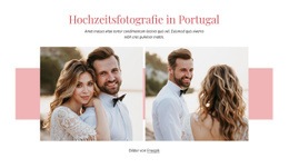 Exklusive Einseitenvorlage Für Hochzeit In Portugal