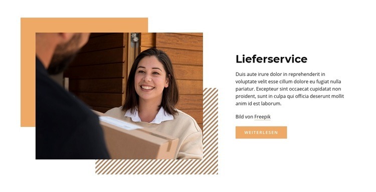 Lieferung bestellen Website Builder-Vorlagen