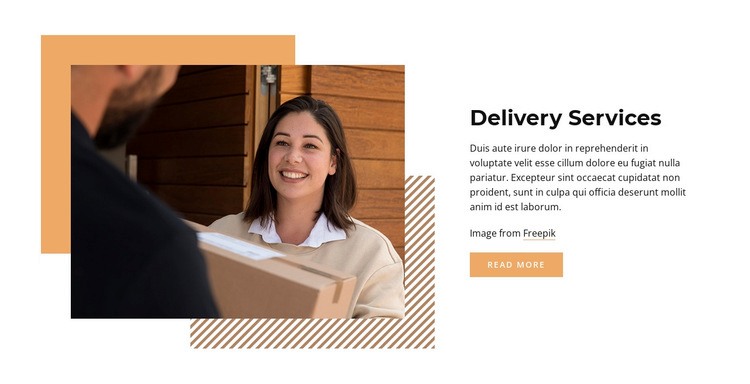 Order delivery Elementor Template Alternative