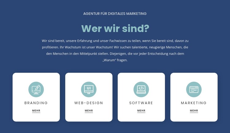 Wir hören auf Ihre Bedürfnisse und empfehlen Ihnen HTML-Vorlage