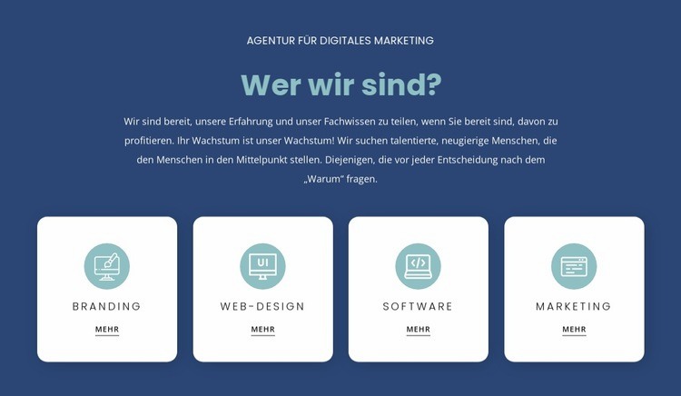 Wir hören auf Ihre Bedürfnisse und empfehlen Ihnen Website-Modell