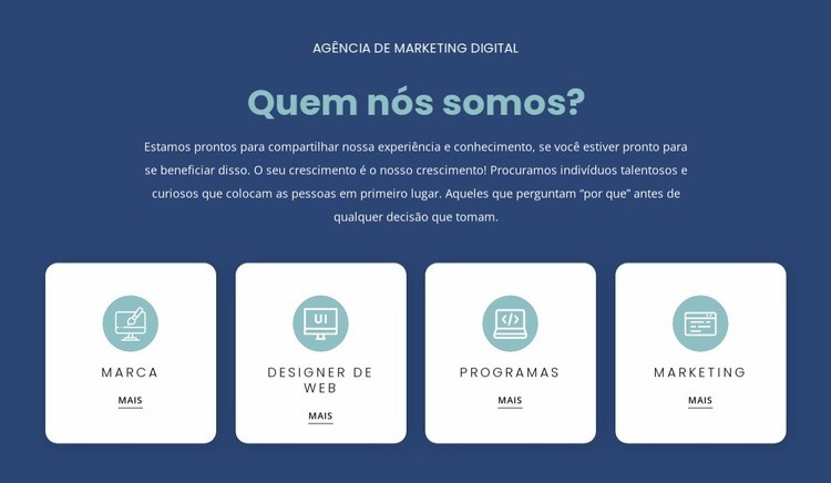 Nós ouvimos quais são suas necessidades e recomendamos Modelo HTML5