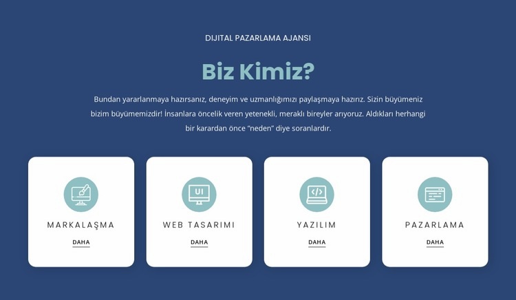 İhtiyaçlarınızı dinliyor ve tavsiye ediyoruz Html Web Sitesi Oluşturucu