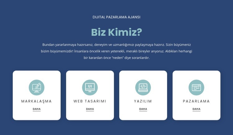 İhtiyaçlarınızı dinliyor ve tavsiye ediyoruz HTML5 Şablonu