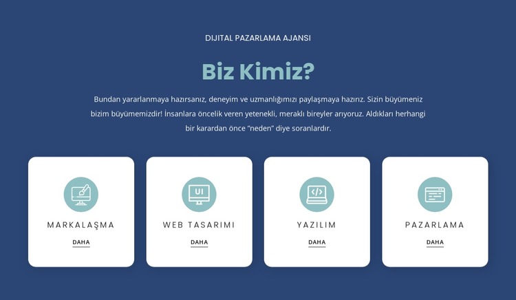 İhtiyaçlarınızı dinliyor ve tavsiye ediyoruz Web Sitesi Şablonu