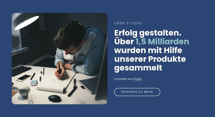 Ein Design- und Kommunikationsstrategiestudio Eine Seitenvorlage