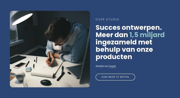 Een studio voor ontwerp- en communicatiestrategie Website mockup