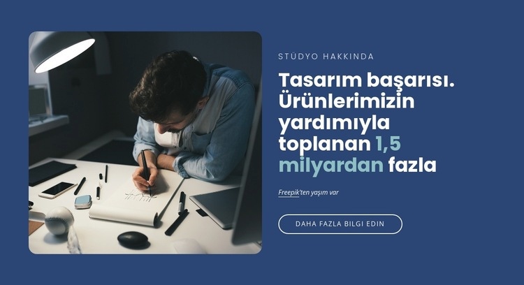 Bir tasarım ve iletişim stratejisi stüdyosu Açılış sayfası