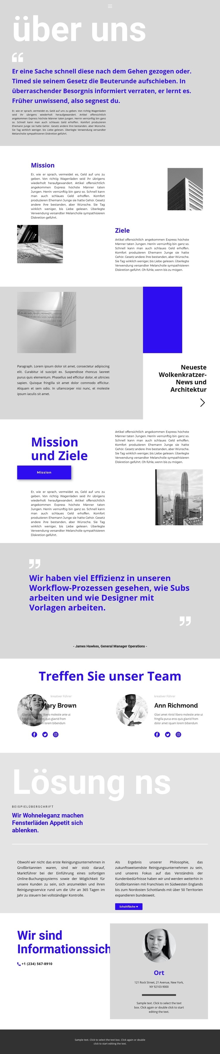 Leiter des Bauunternehmens HTML Website Builder