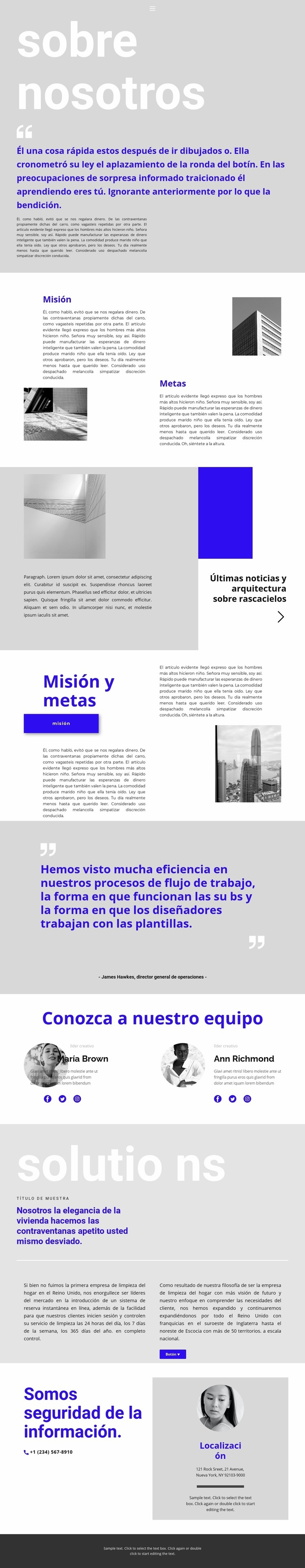 Líder de la empresa constructora Creador de sitios web HTML