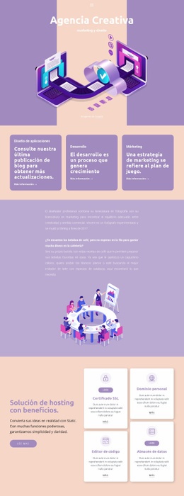 Plantilla Exclusiva De Una Página Para Aplicaciones Móviles Originales