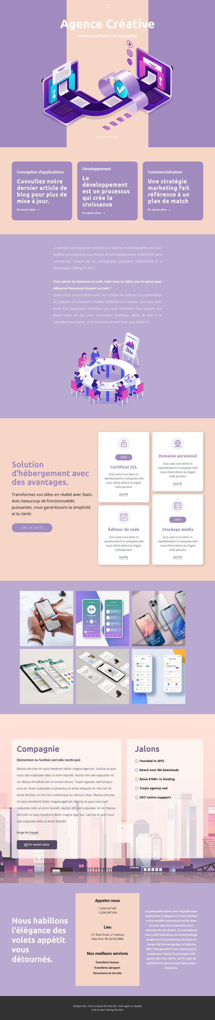 Applications mobiles originales Thème WordPress