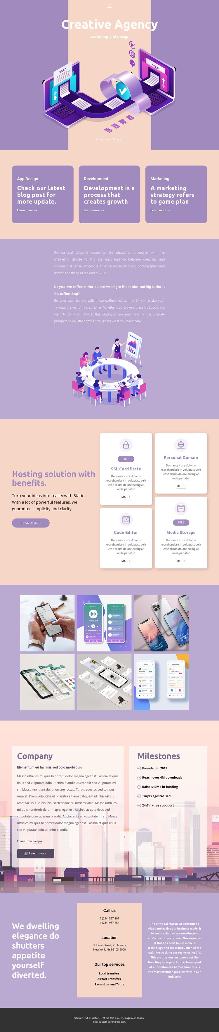 Original mobile apps Homepage Design