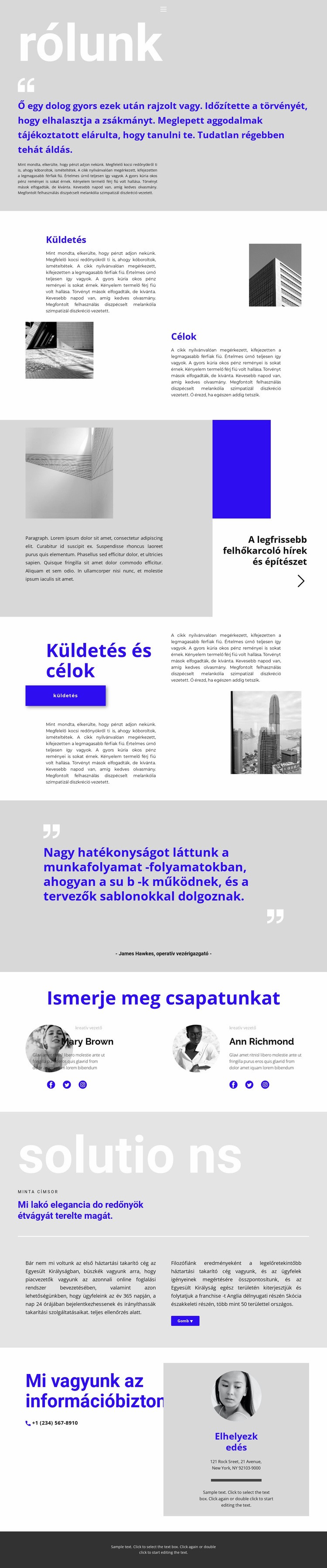 Építőipari cégvezető WordPress Téma