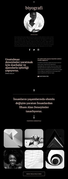 Sanatçı Biyografisi Için Duyarlı Web Şablonu