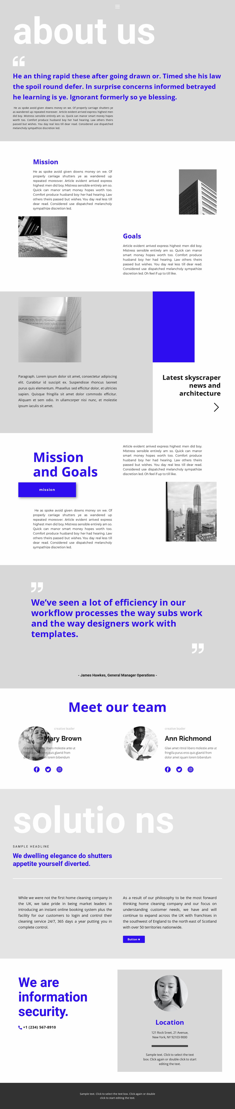 Construction company leader Website Builder Templates