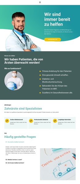 Behandlung Im Rahmen Der Versicherung – Fertiges Website-Design