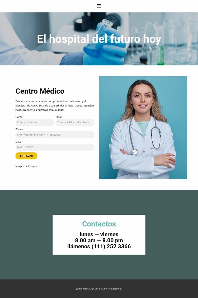 los mejores medicos Maqueta de sitio web