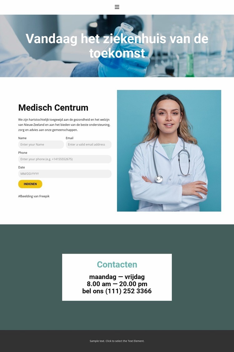 De beste dokters Website ontwerp