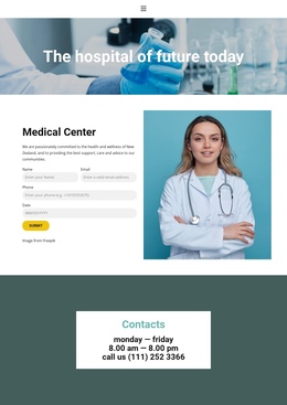 The Best Doctors One Page Template