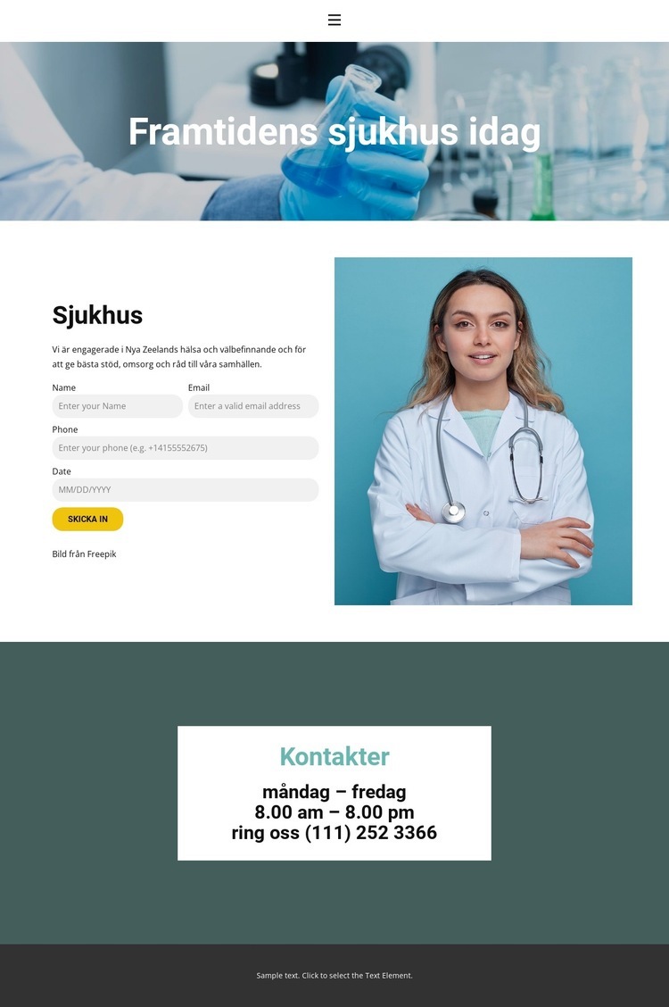 De bästa läkarna Webbplats mall