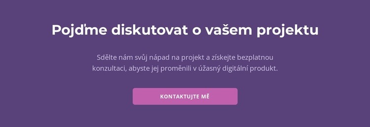 Pojďme diskutovat o vašem projektu Šablona CSS