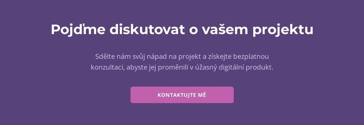 Pojďme diskutovat o vašem projektu Šablona