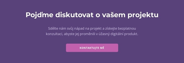 Pojďme diskutovat o vašem projektu Téma WordPress