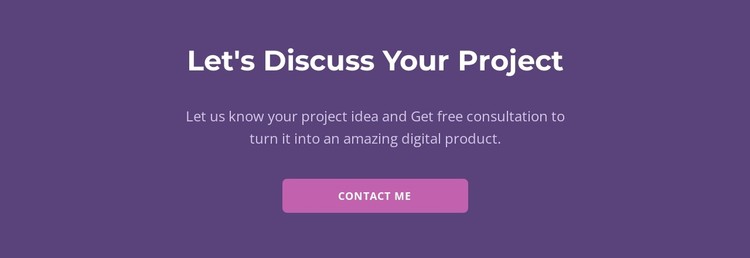 Let is discuss your project CSS Template